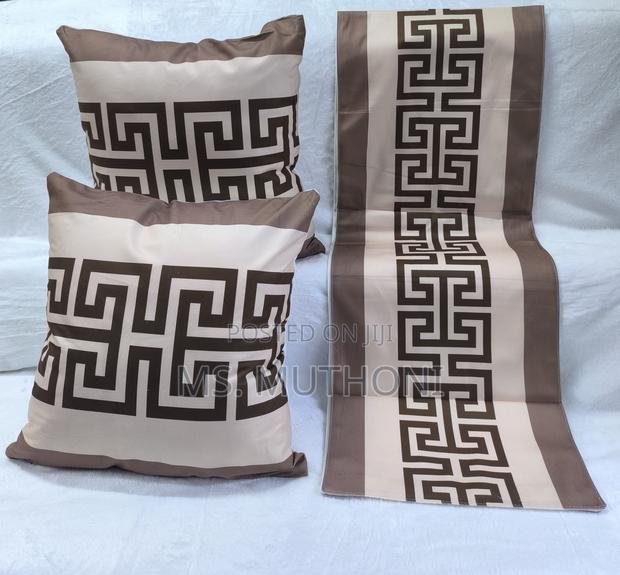 Decorative Bed Runners and Matching Cushions Set, - thumbnail 4