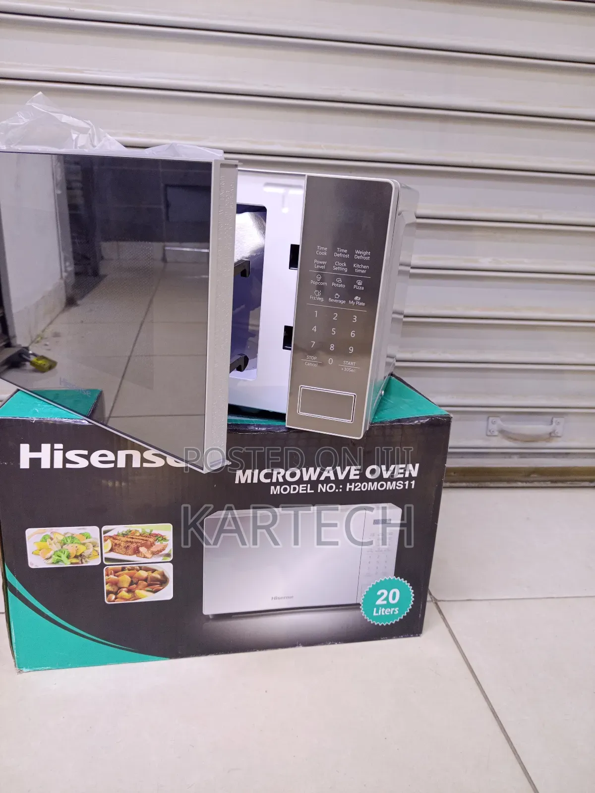 Hisense 20ltrs 700w Led Display Microwave H20moms11 -Silver