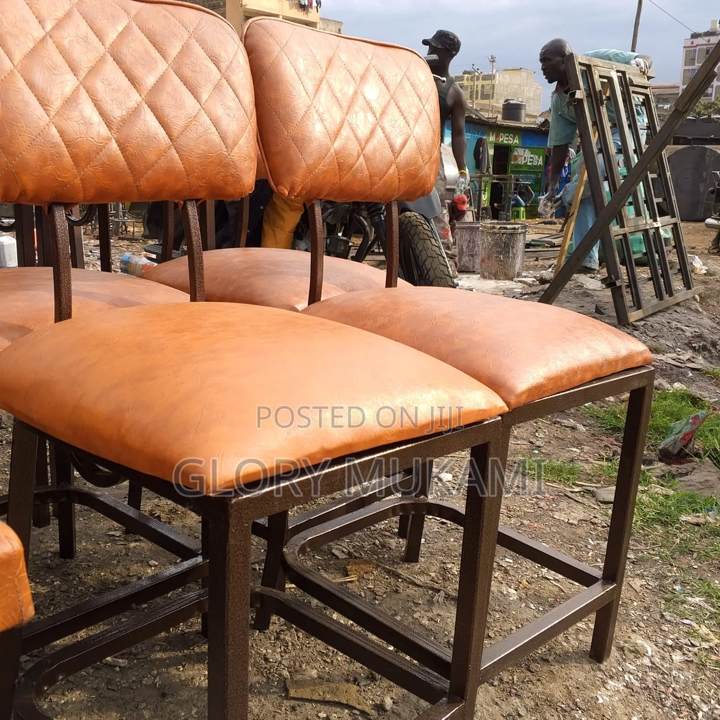 Brown Coated Restaurant And Bar Chairs
