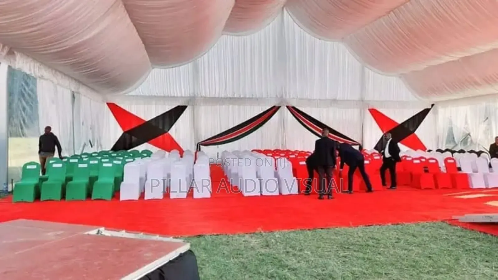 Set Up for Tents, Led Panels Screens Stage! Hire