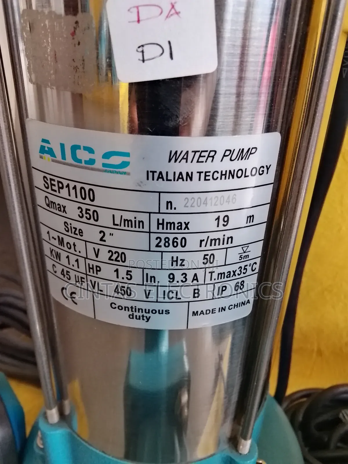1.5hp Shallow Well Submersible Water Pump 3phase