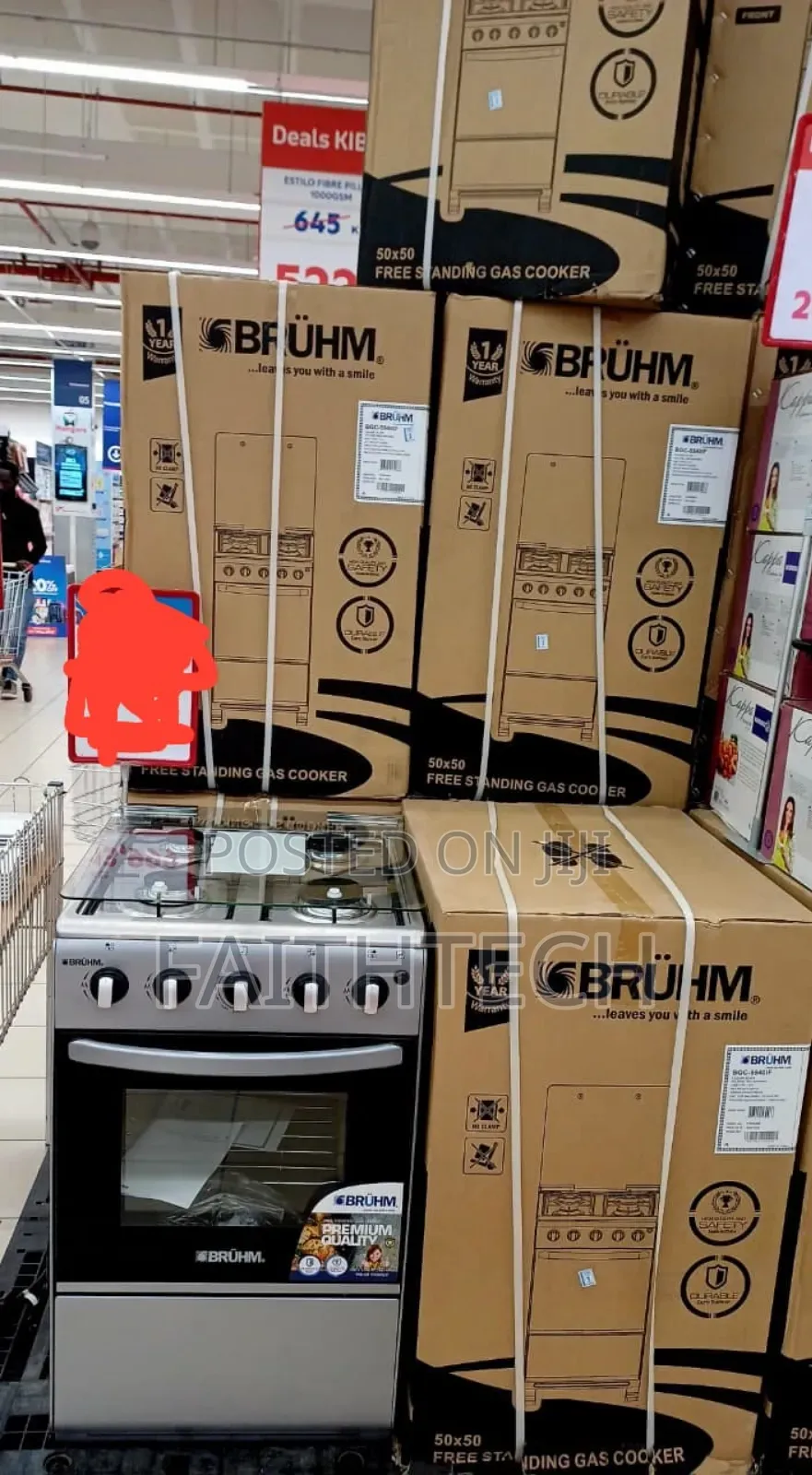 50*55 Bruhm Full Gas Standing Cooker