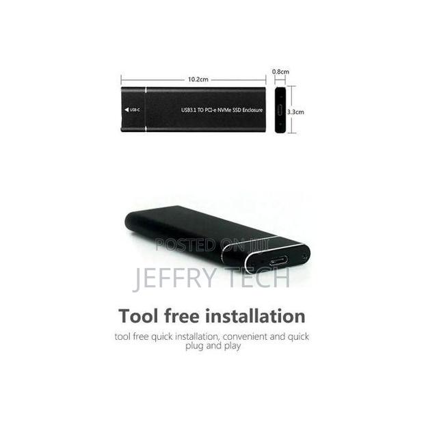 M.2 Nvme SSD Enclosure to Usb 3.1 Type-C 10gbps Speed - thumbnail 3