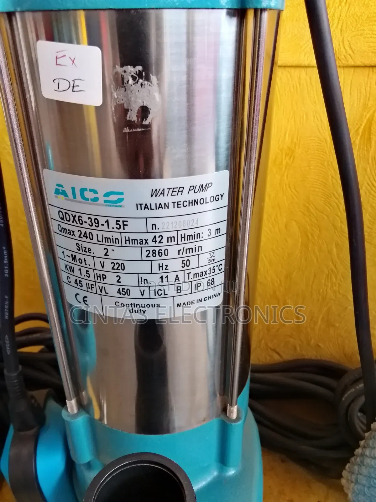 QDX-6 Submersible Water Pump 2hp