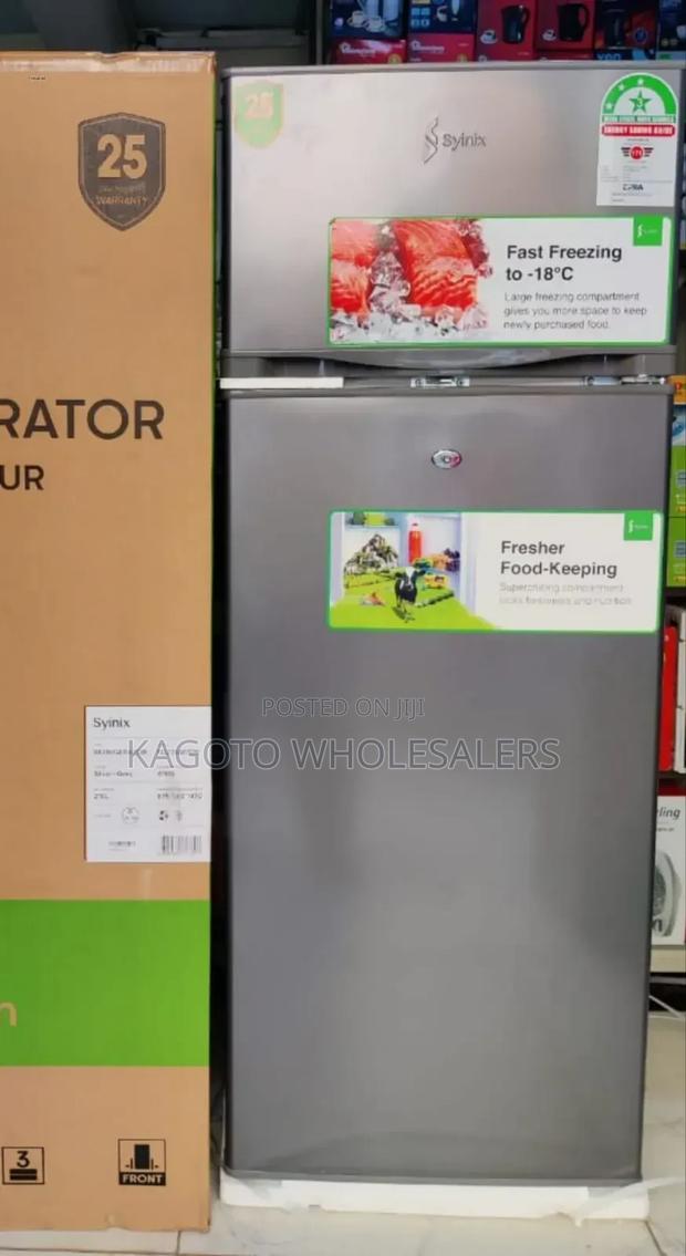Double Door Fridge 210 Litres Syinix