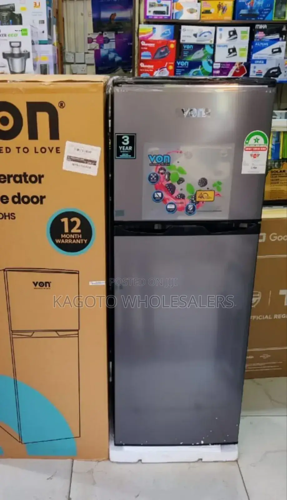 Von Double Door Fridge 136 L