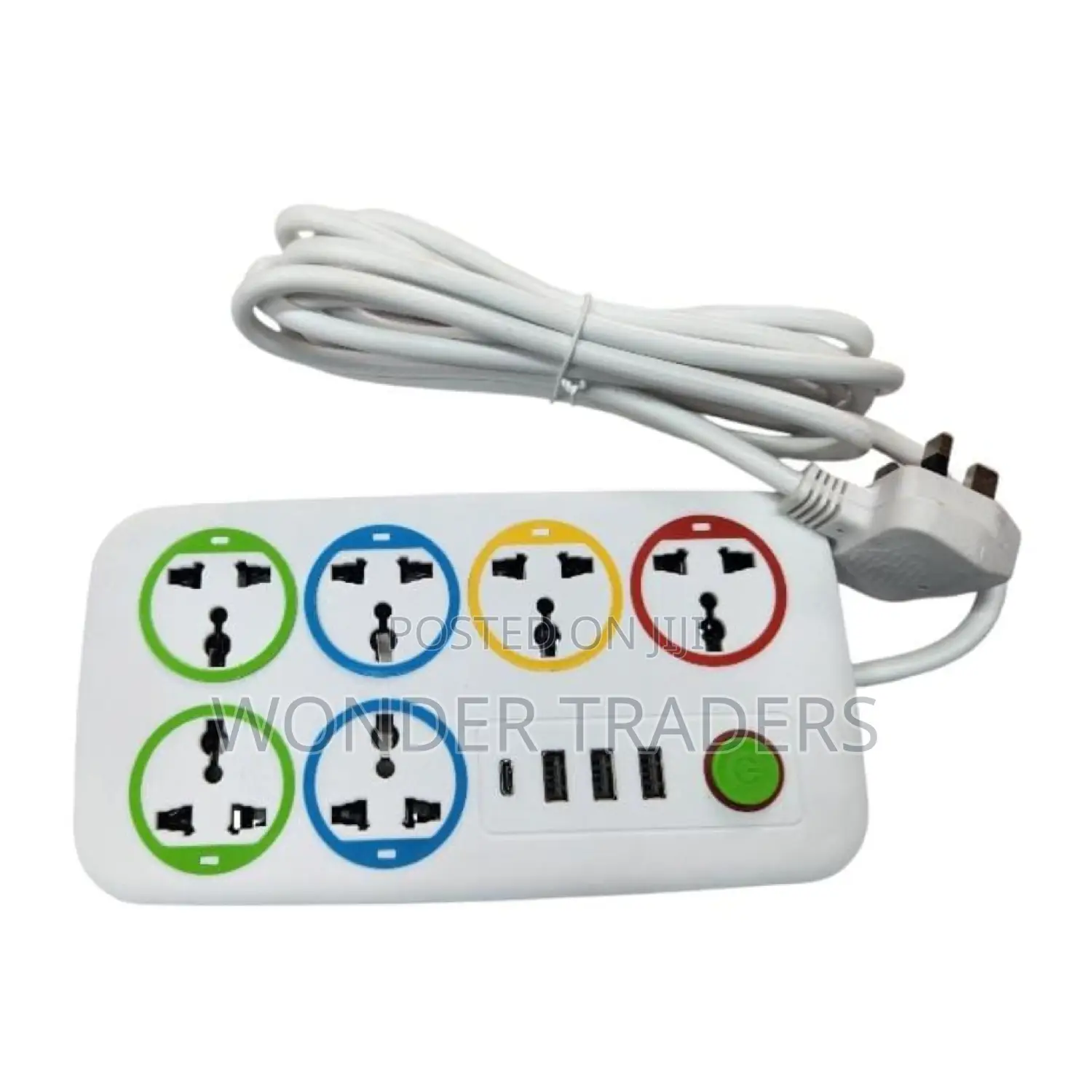 Astra 5 Way Extension With 3 Usb Slots and 1 Type C Slot