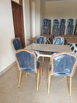 Modern Dining Table Set Plus 6 Comfy Chairs Set Uhf4