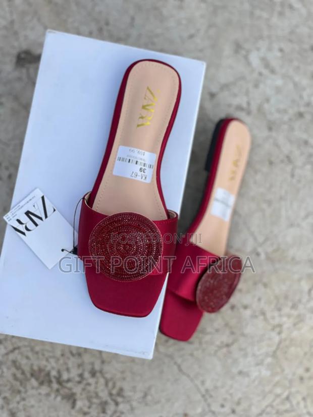 Maroon High Quality Leather Slip~On (Zara) Sandles*