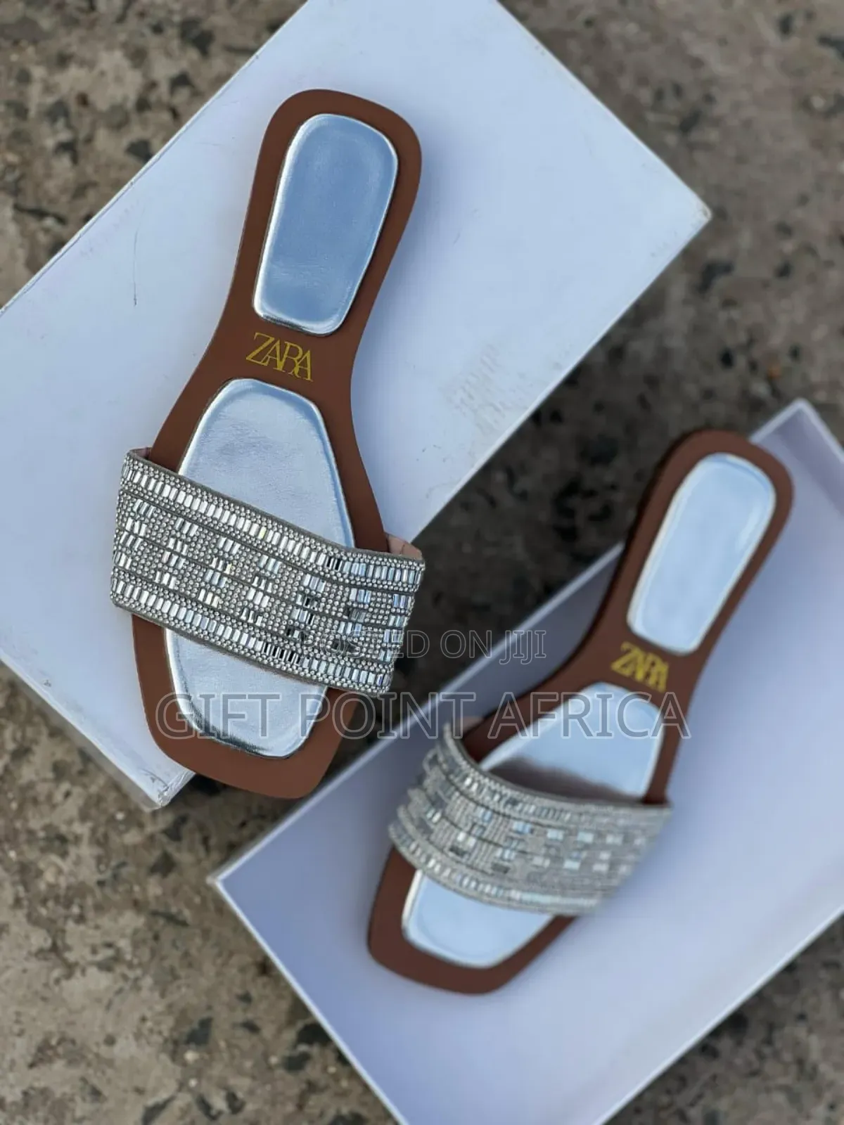*Red High Quality (Zara) Slip-on Sandals* Normal Fitting
