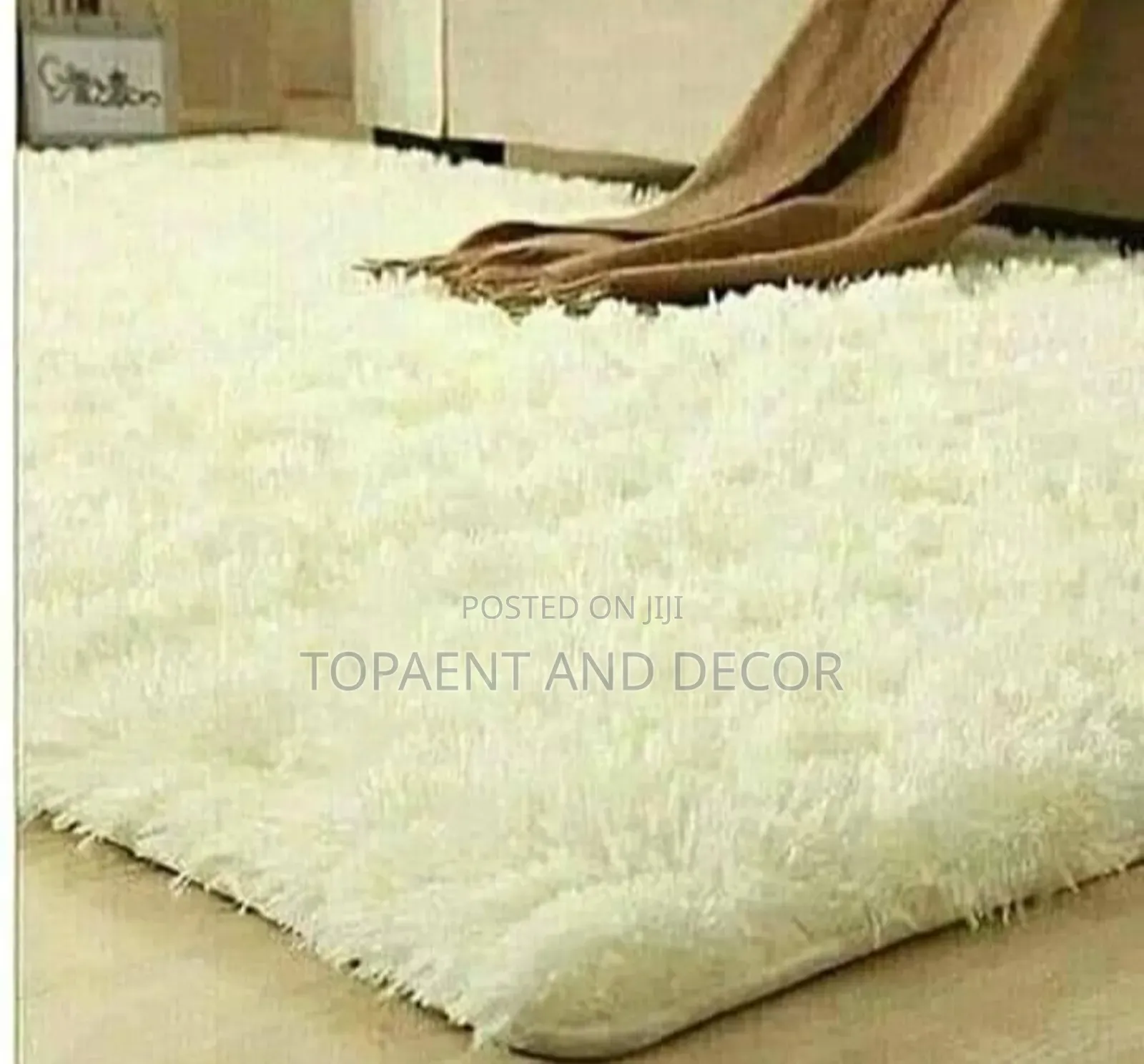 Milky White Fluffy Carpet