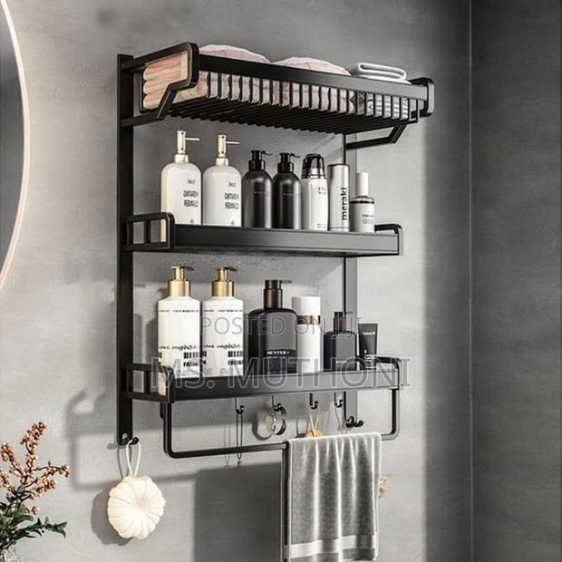 Metallic 3 Layer Bathroom Rack/Organizer*