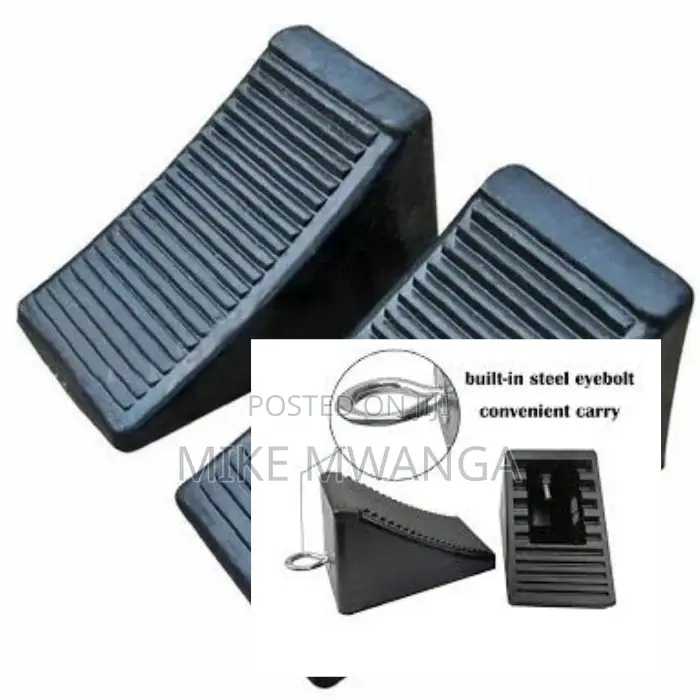 Wheel Chocks 2 Pack Heavy Duty Rubber