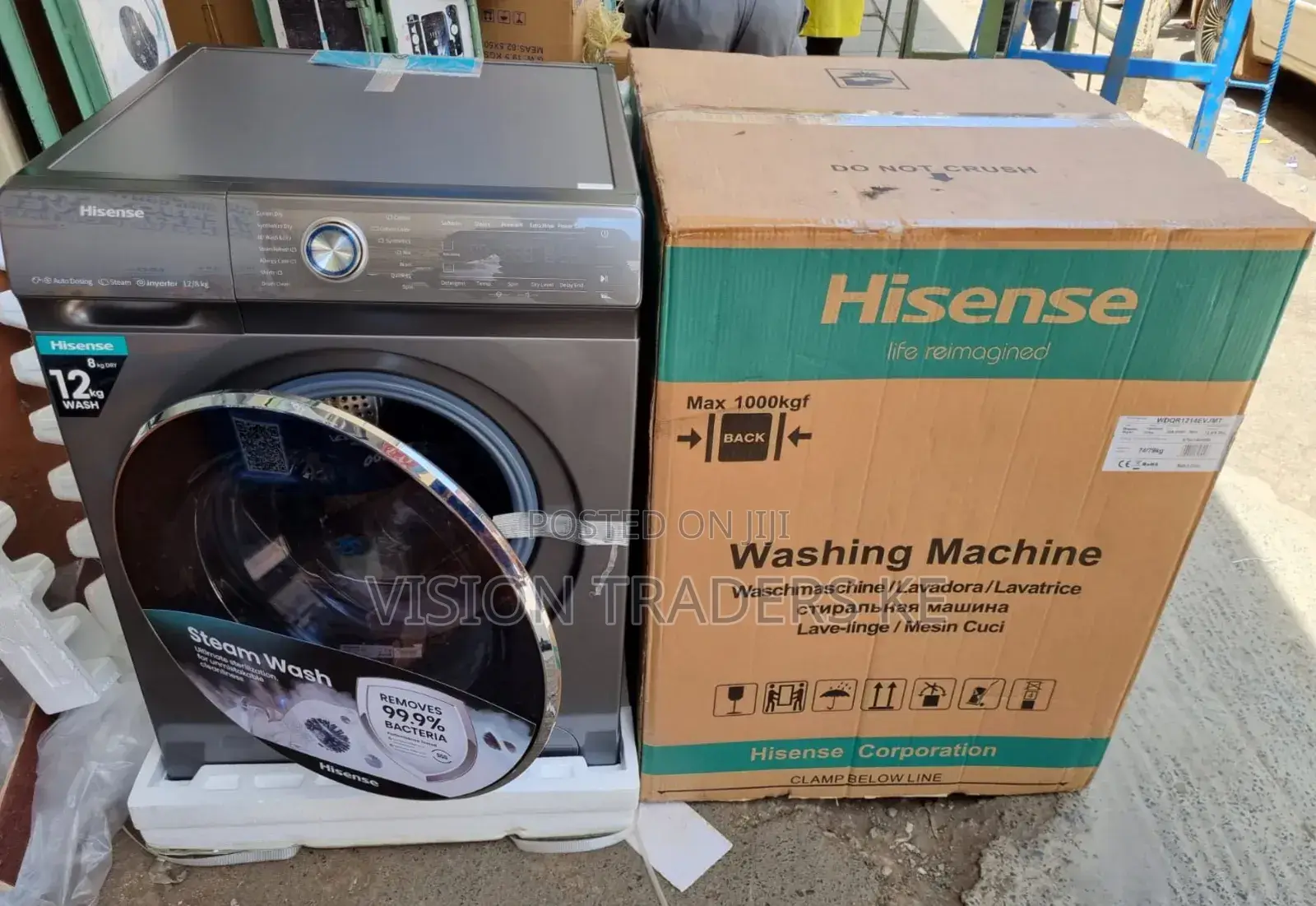 Hisense 12kg/8kg Wash and Dry Front Load Washing Machine