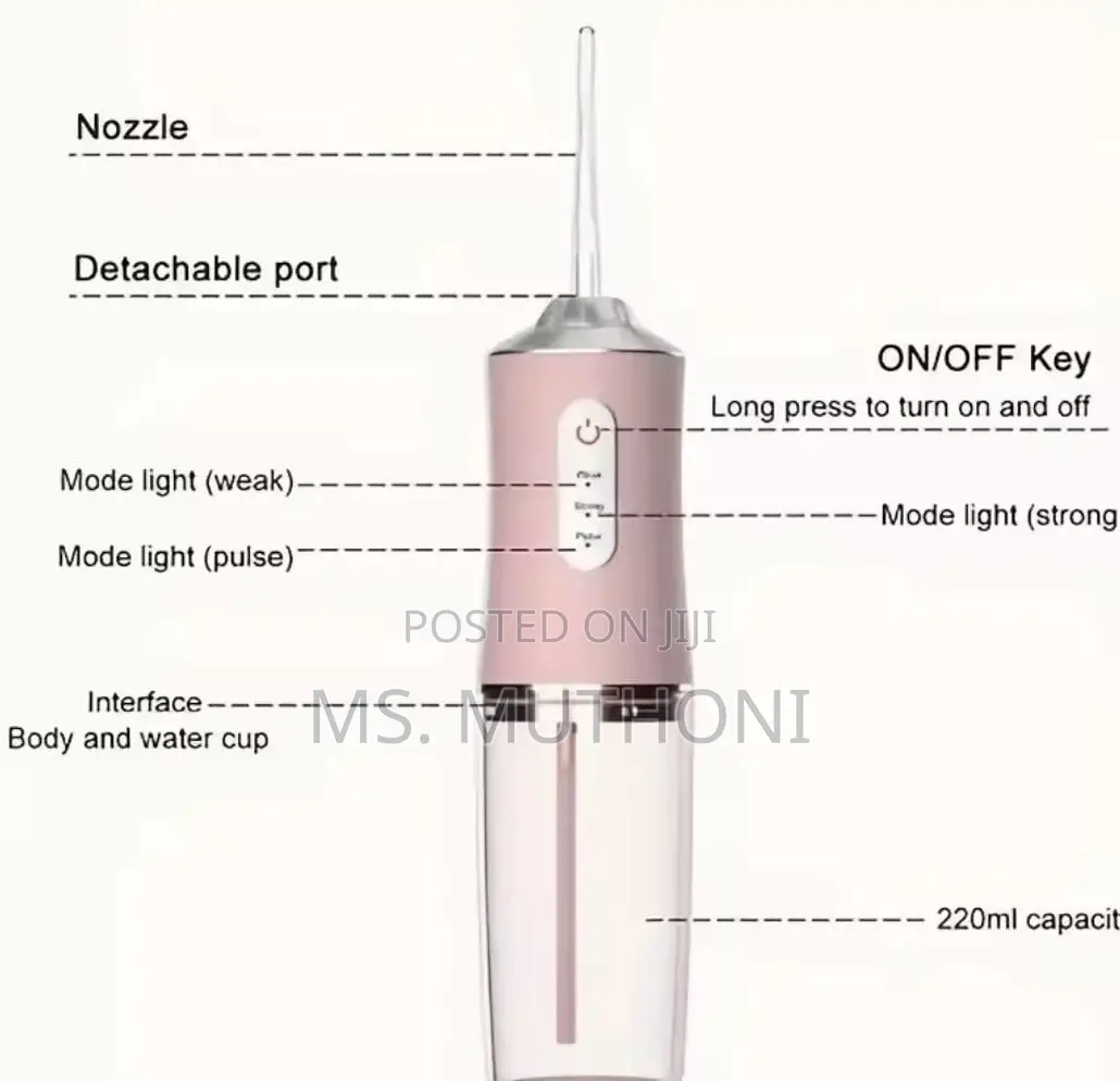 Portable Oral Care Irrigator With 4 Nozzles