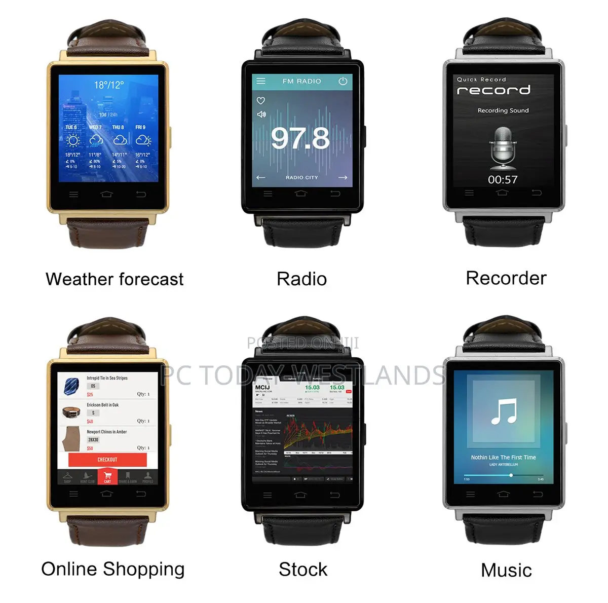 D6 Android Watch With Wifi, Heart Rate 3g Smart Watch