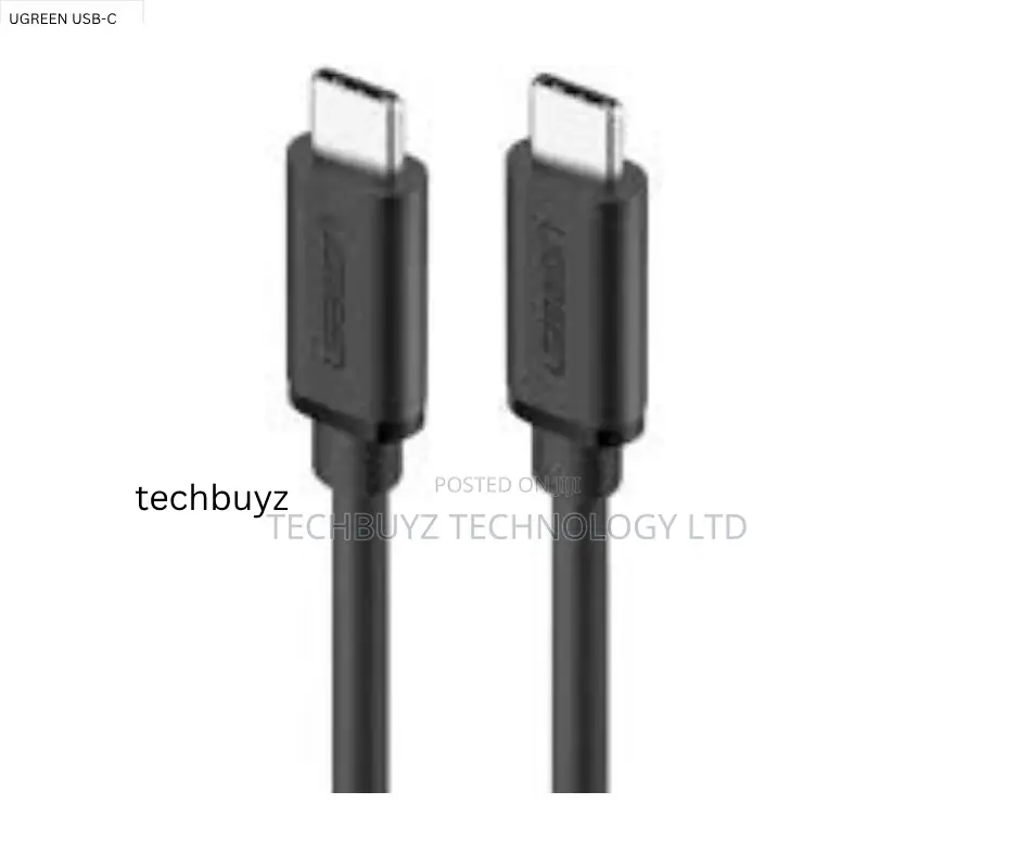 Ugreen Usb-C 2.0 Male to Male 3a Cable 2m (Black) - Us286