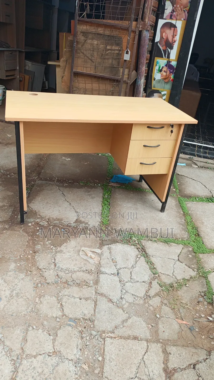 Office Table With Metal Frame