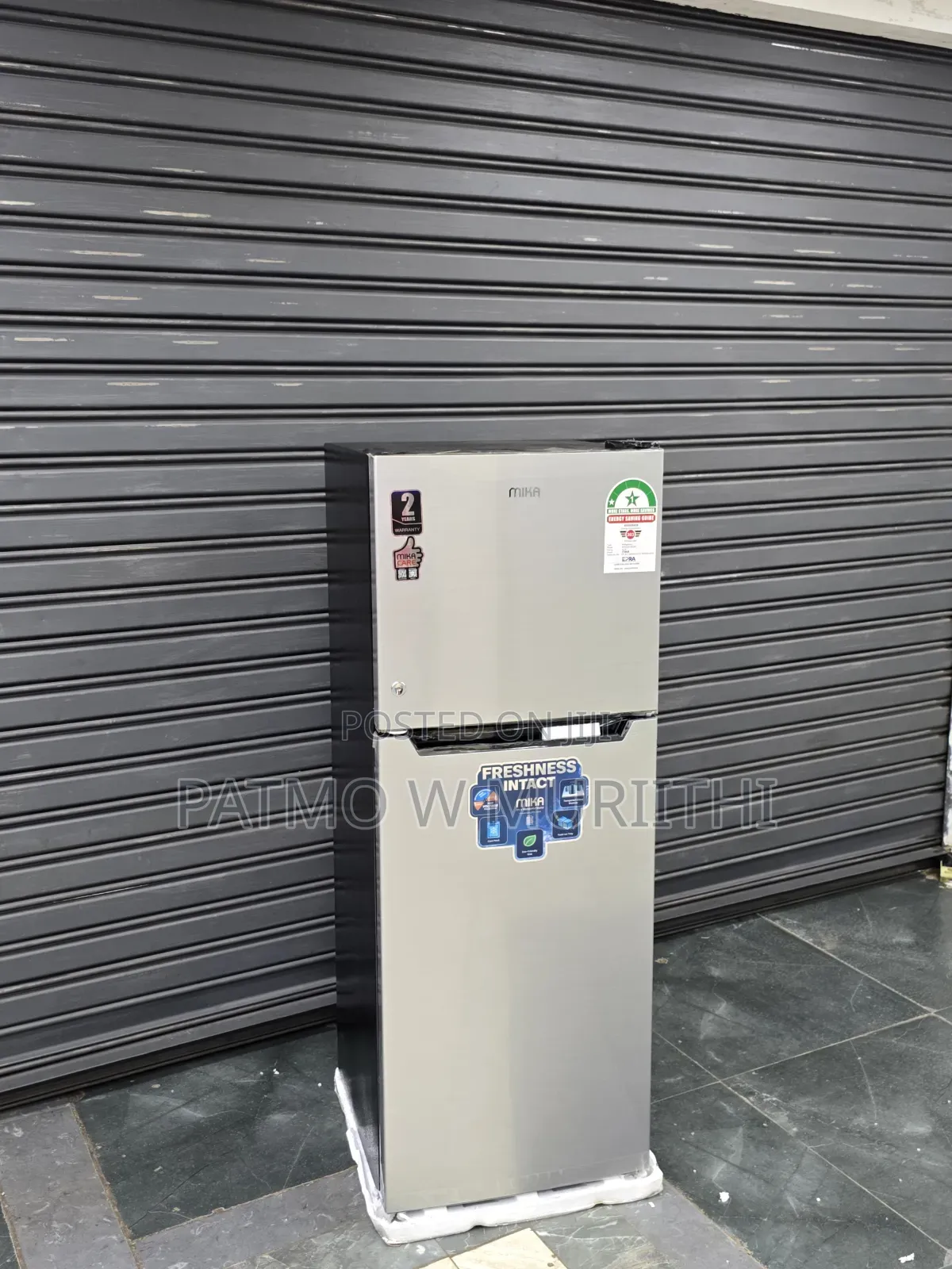Mika 138l Fridge Double Door Direct Cool Silver