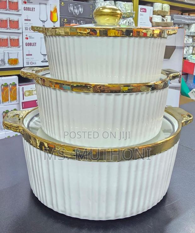 3pc Serving Bowls Textured 1ltr 2ltr,3ltr* - main view