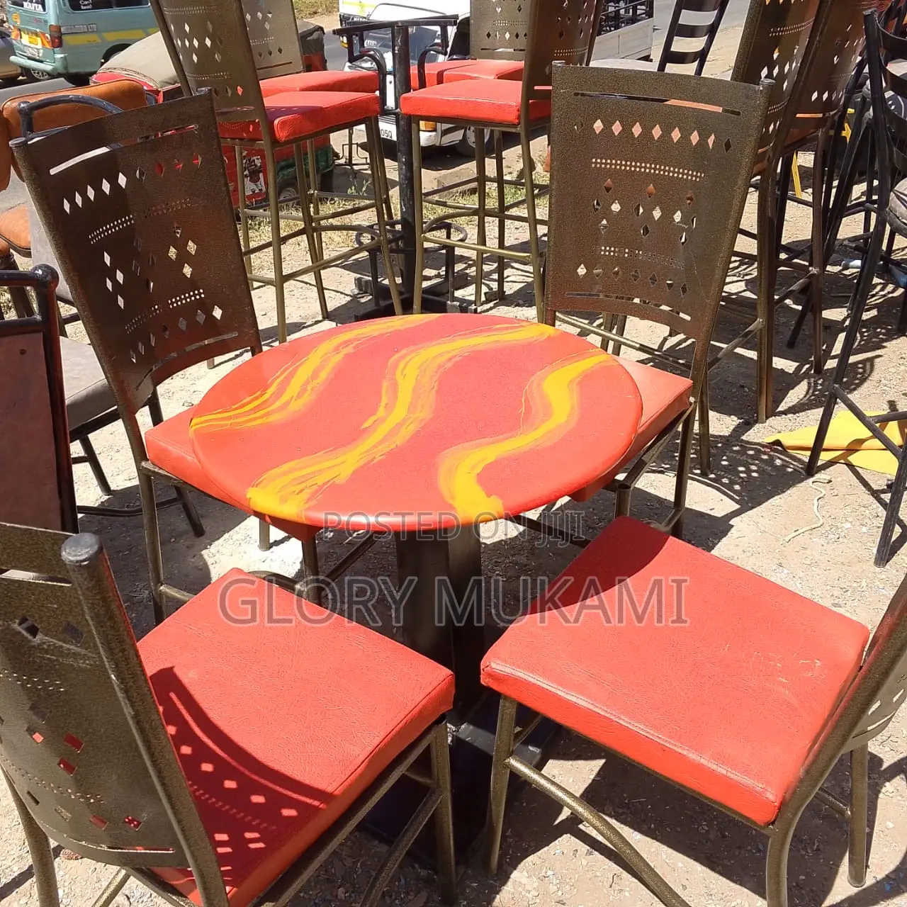 Restaurant And Bar Mabati Chairs And Round Table
