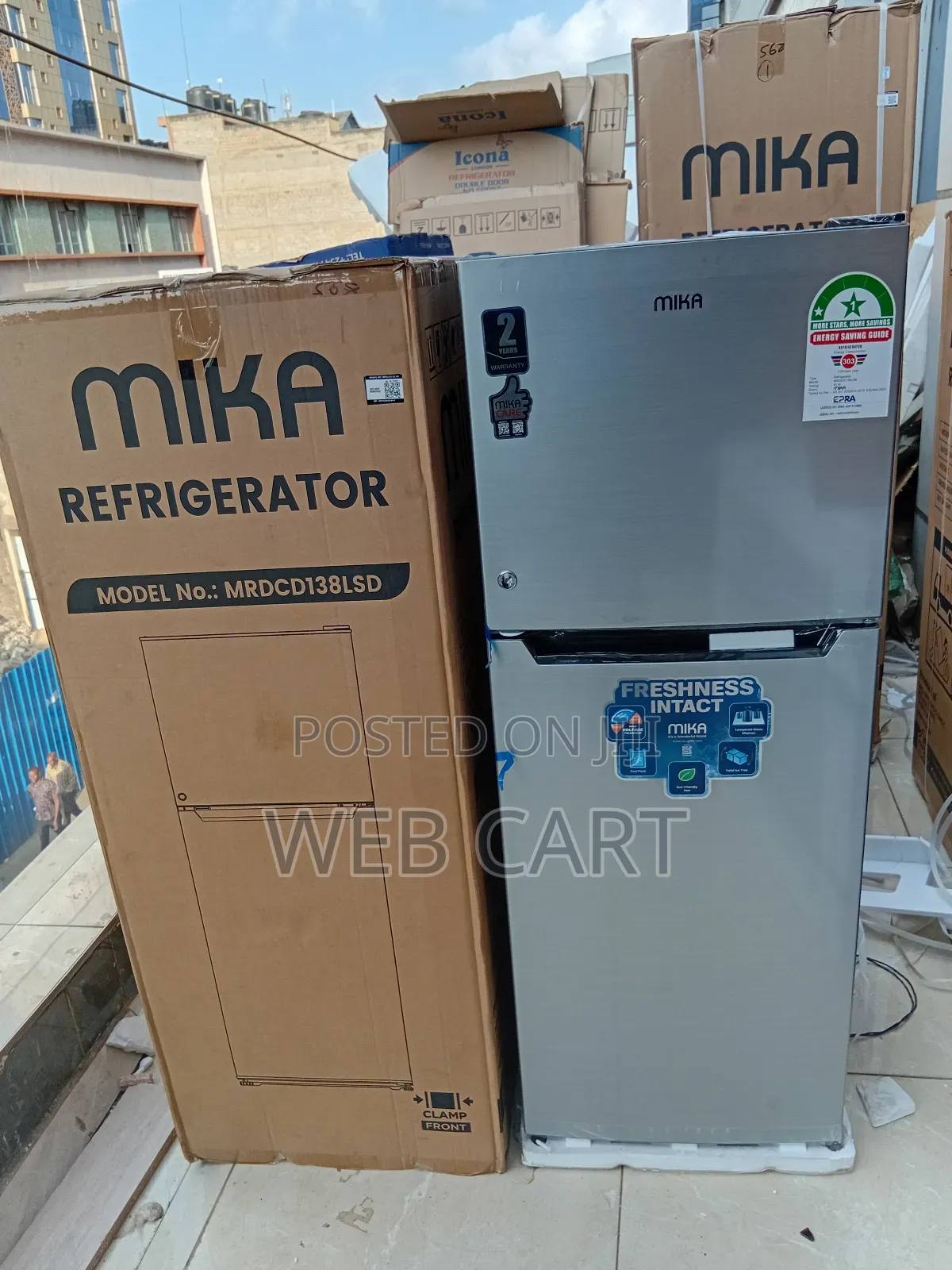 Mika 138l Fridge – Double Door, Compact Efficient
