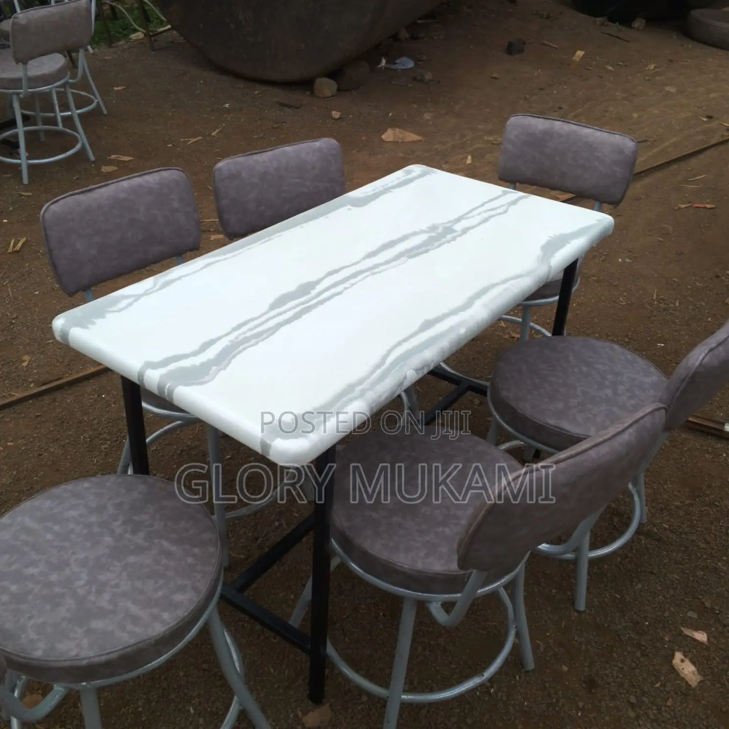 Restaurant And Bar Grey Chairs And Table