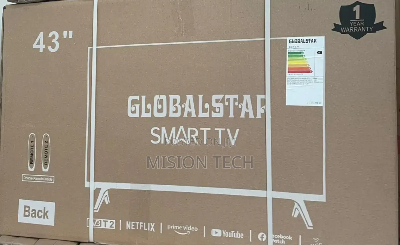Globalstar 43"Inch Bluetooth Enabled Smart Android Tv* 