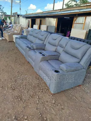 5 Seater Modern Semi Recliner Sofa