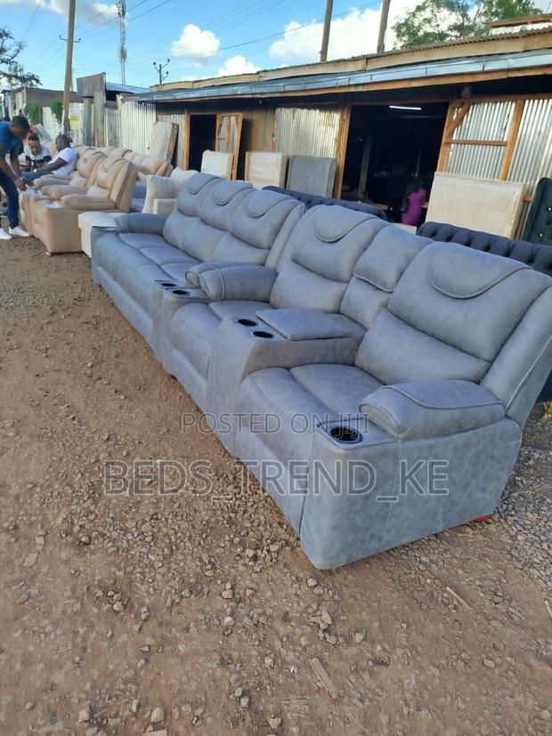 5 Seater Modern Semi Recliner Sofa