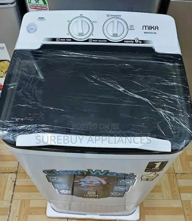 Mika Washing Machine Top Load Semi Automatic Single Tub 6kg - main view
