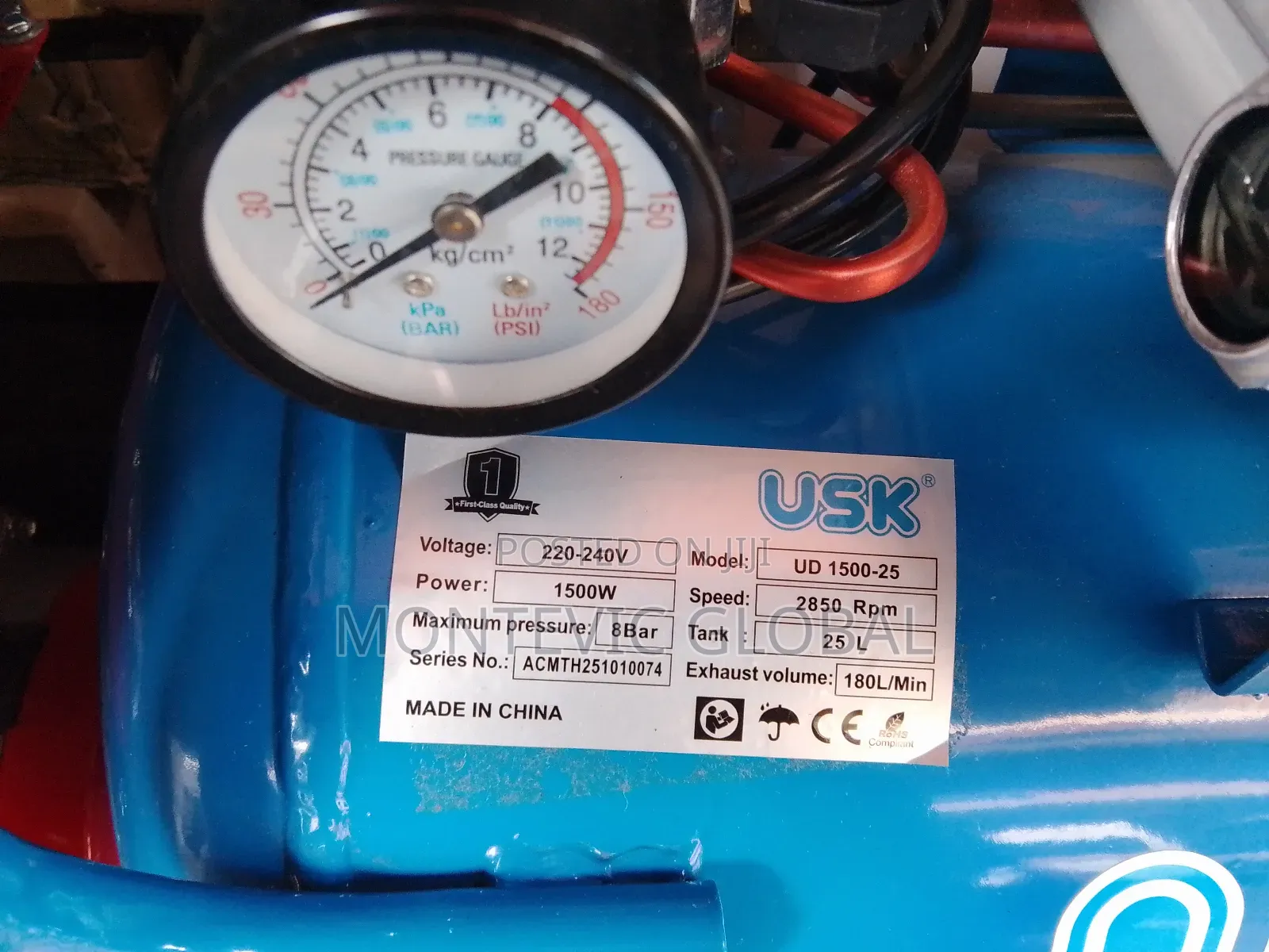 Usk Electric Air Compressor 25litres