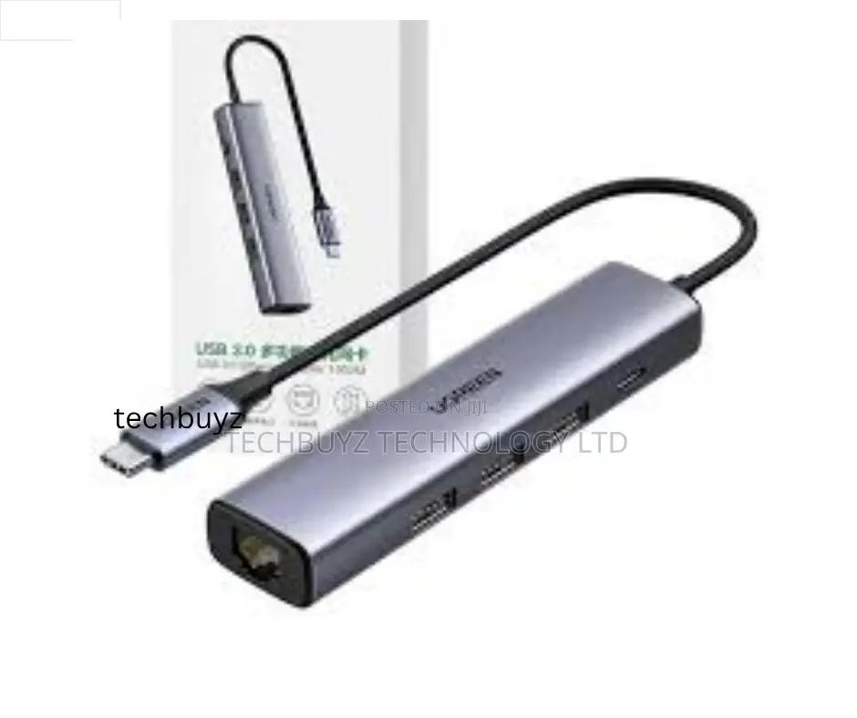 Ugreen Usb-C to Rj45 Ethernet + Usb-a 3.0 (3 Ports)Adapter