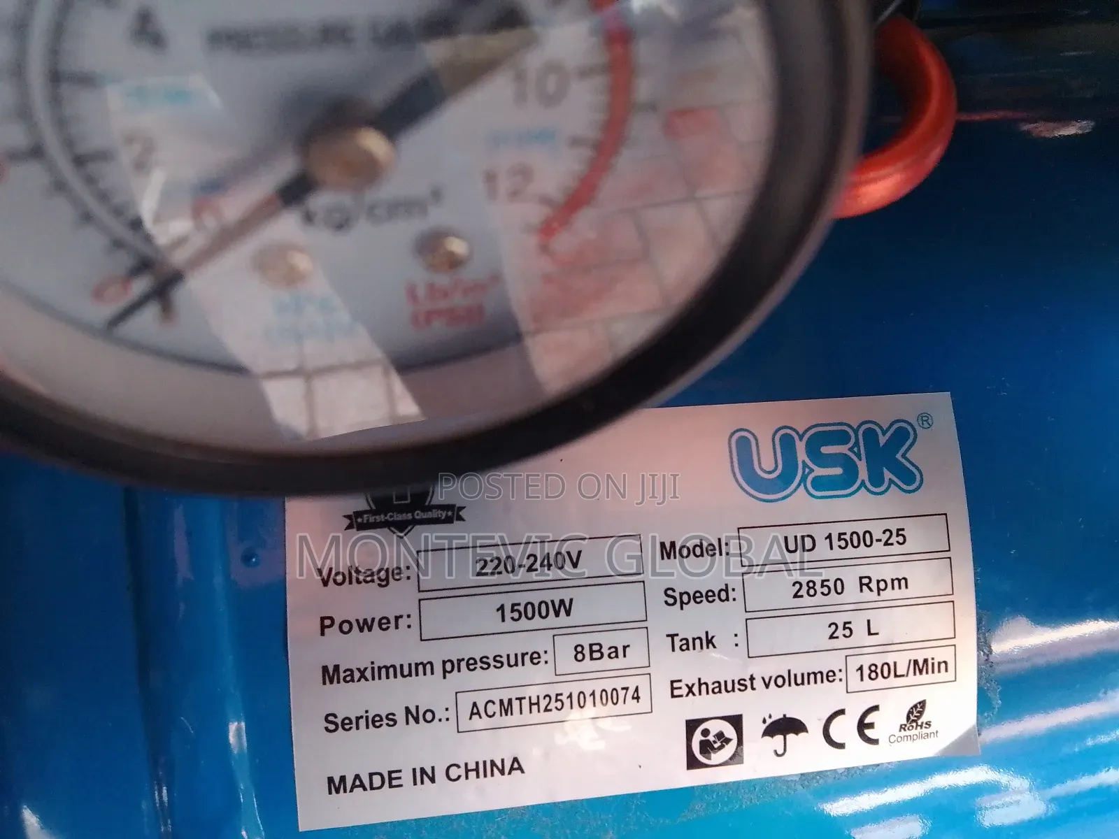 Usk Electric Air Compressor 25litres