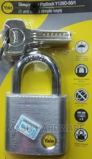 Yale 50mm Dimple Key Padlock