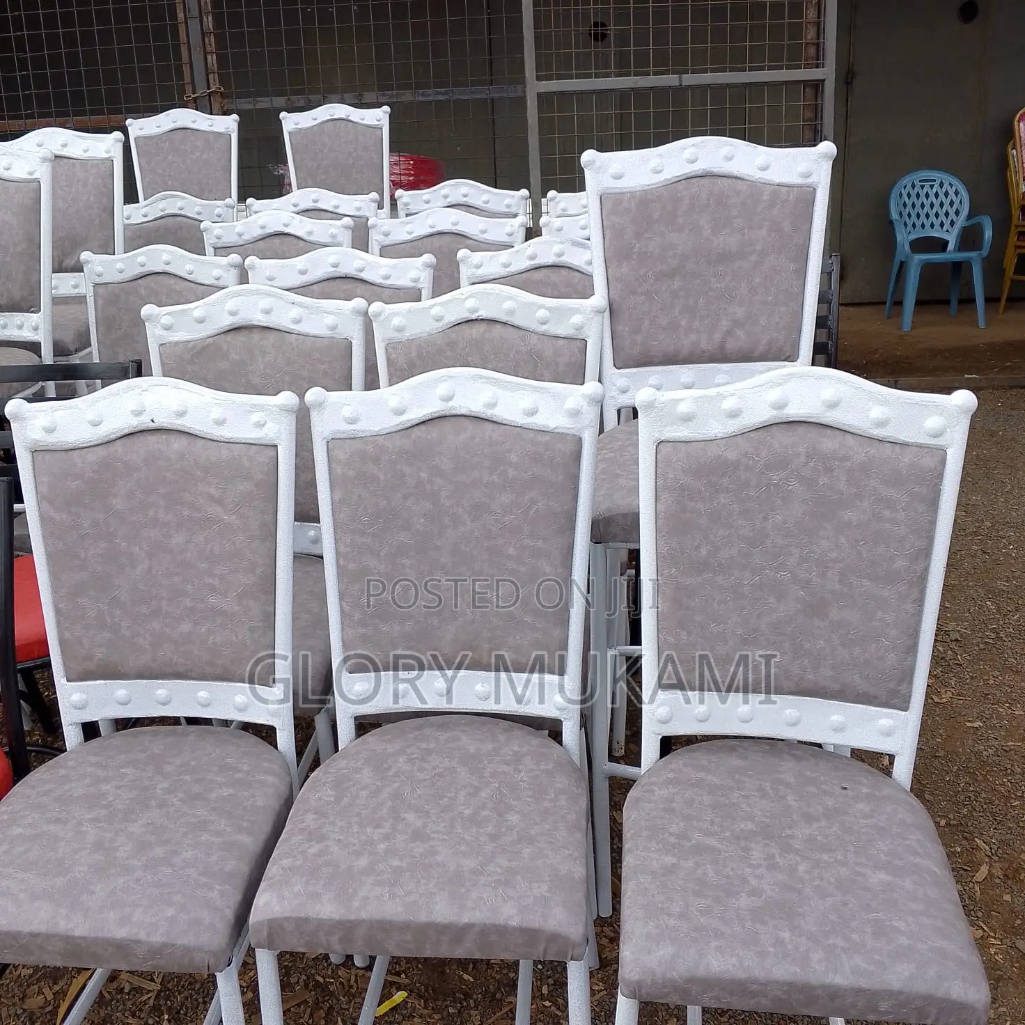Grey Restaurant And Bar Coated Chairs
