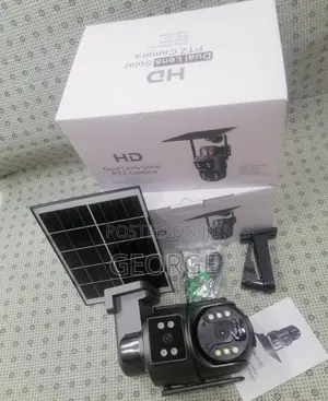Double Lens Ubox 4g PTZ Camera Solar CCTV Camera
