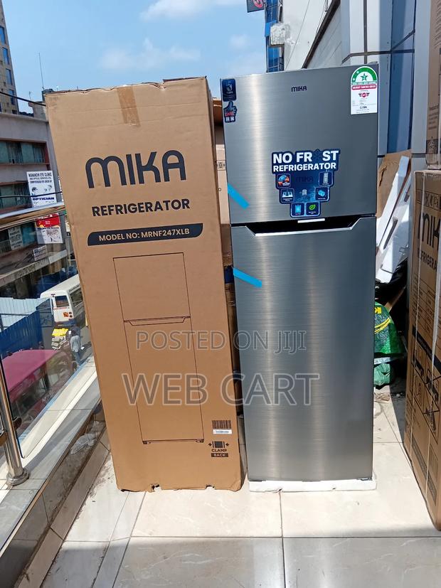 Mika 247l Double Door Fridge – No Frost, Top Freezer