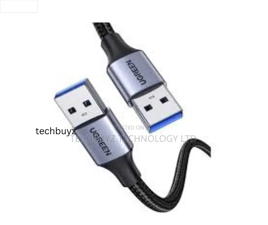 Ugreen Usb-a 3.0 Male to Male Braided Cable 2m Black - Us373