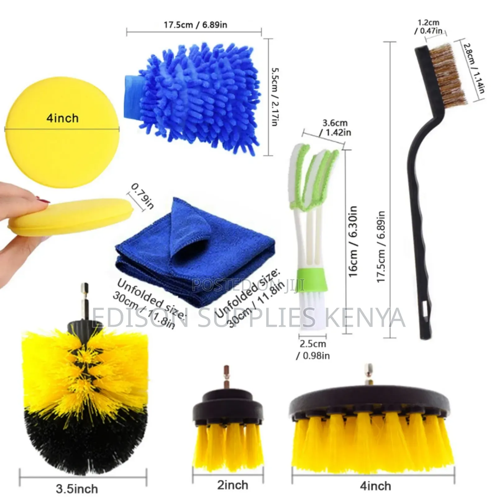 25pcs Car Wash Detailing Cleaning Tools Wire Car Detail Drill Brush