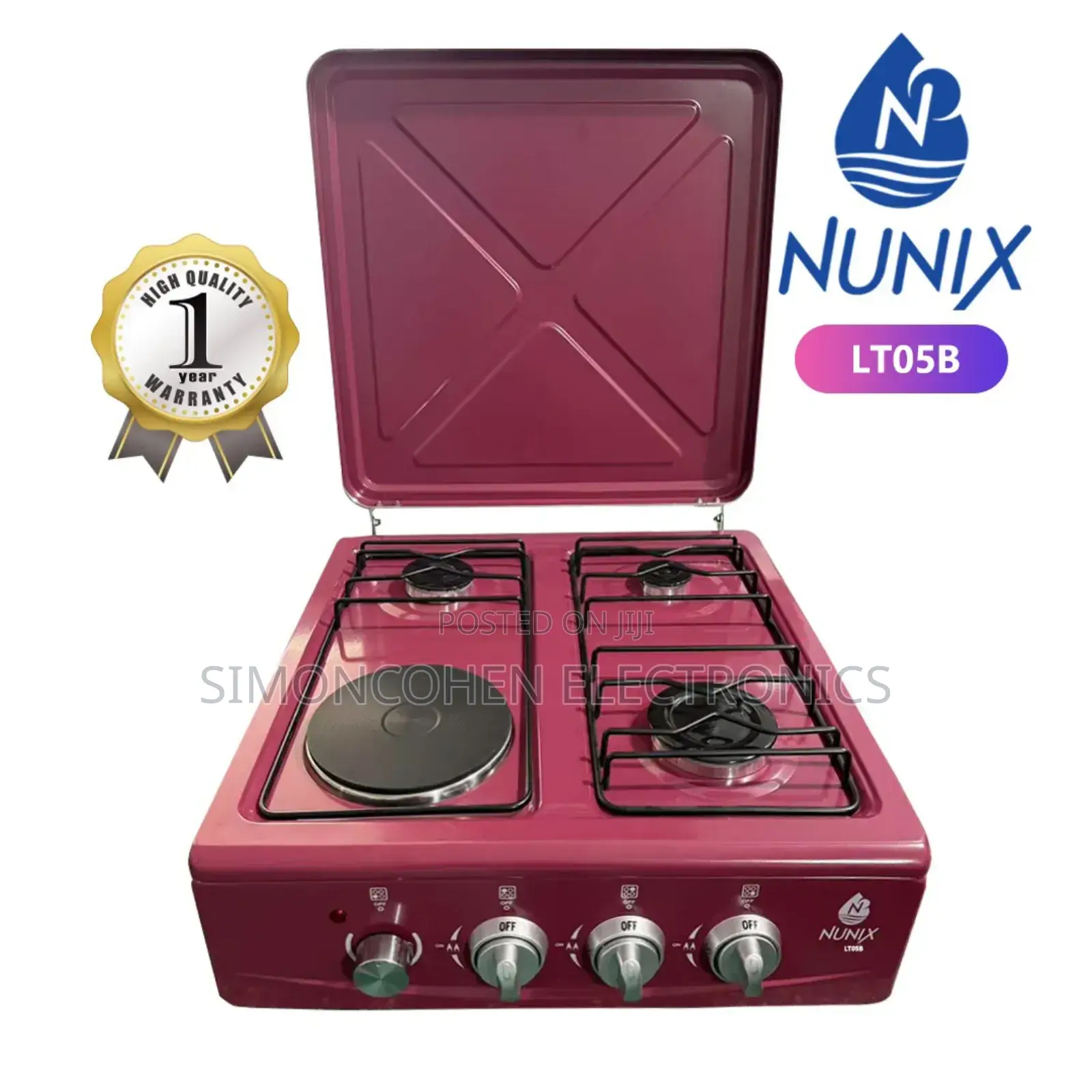 New Model Nunix Table Top Cooker 3g+1e
