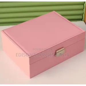 Jewellery Box Organizer Double Layer Jewellery Storage Pink