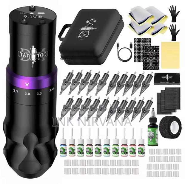 Gorilla Adjustable Stroke Tattoo Machine Pen Wireless Kit - main view