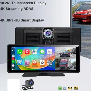 Dual Dash Cam Camera 10.26" Carplay Android Auto Real 