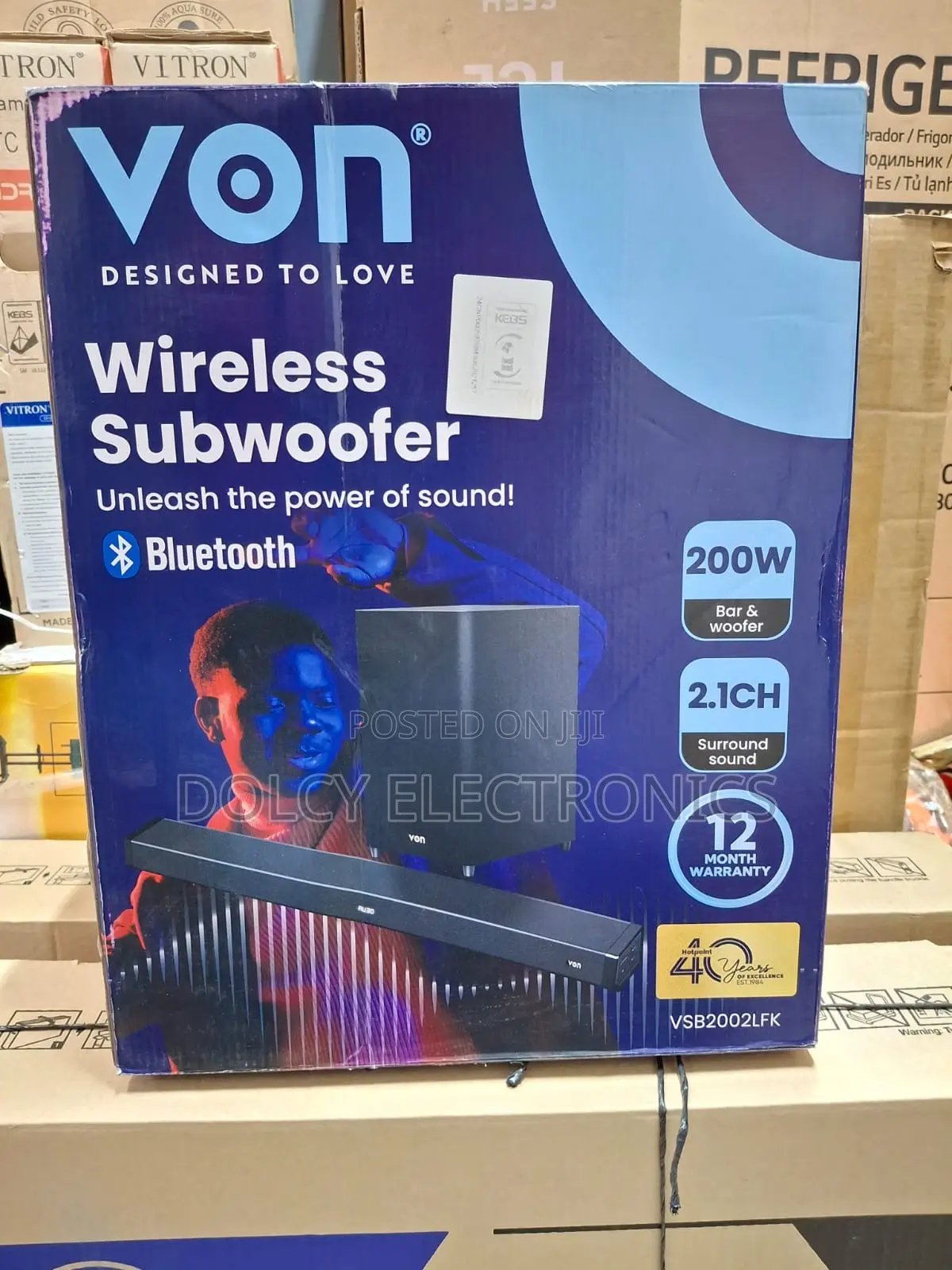 Von 2.1ch Wireless Soundbar 200w (Vsb2002lfk )