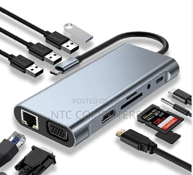 11 in 1 Dock, Aluminum Type C Adapter With Hdmi .