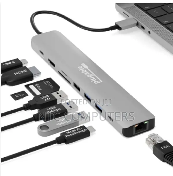 Usb Type C Hub 9-in-1 With Wireless Charging