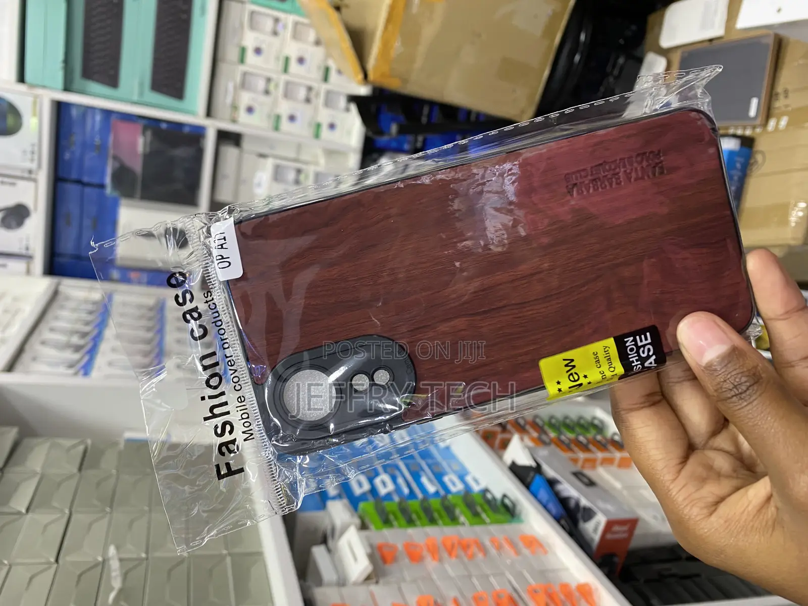 Kukoufey Oppo A17 Leather Case With Silicone Bumper