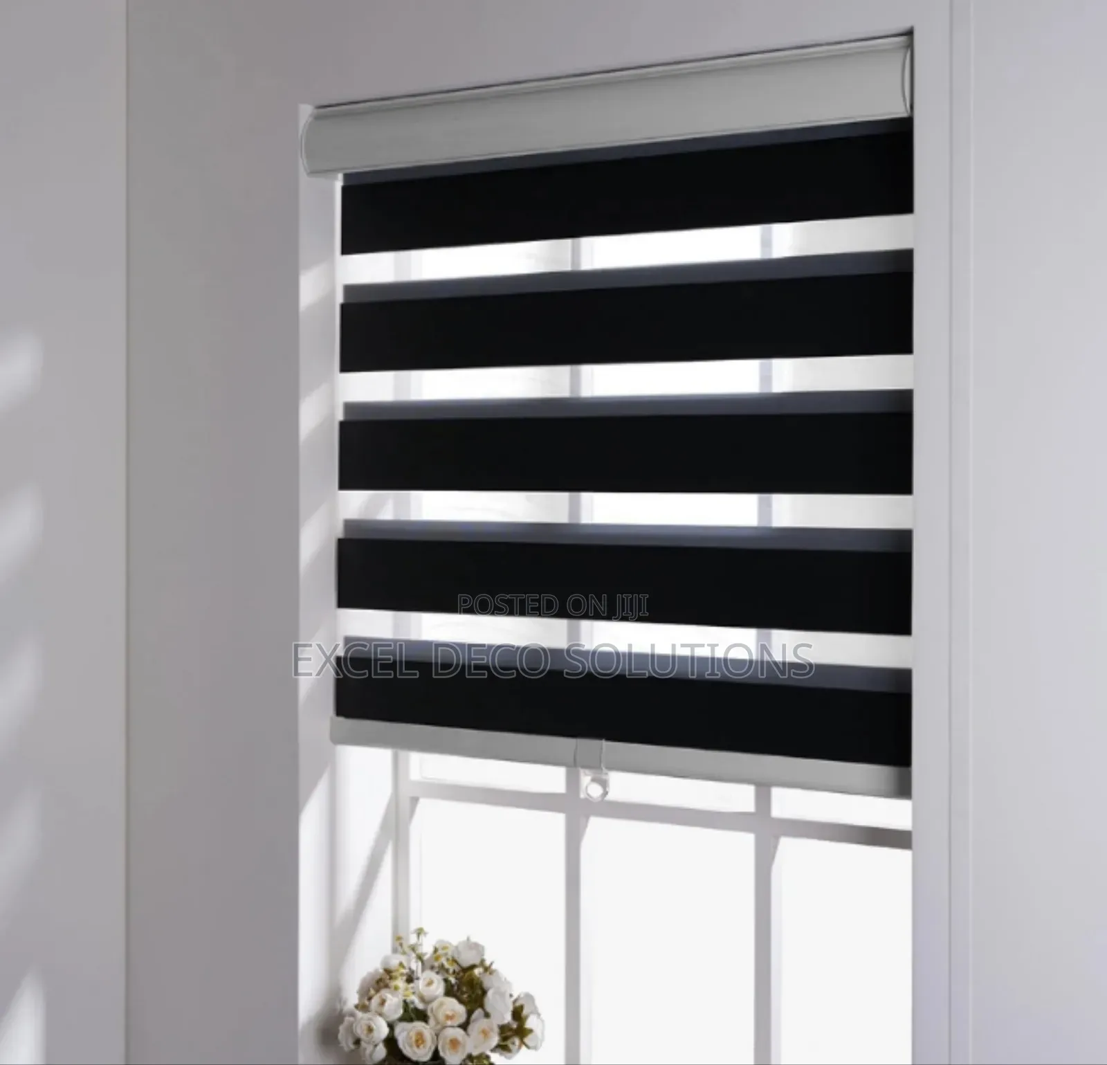 Zebra Blinds With Aluminum Top Rail Finish