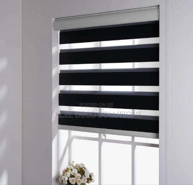 Zebra Blinds With Aluminum Top Rail Finish